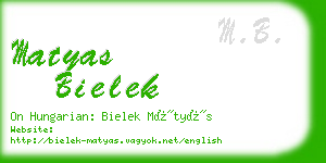 matyas bielek business card